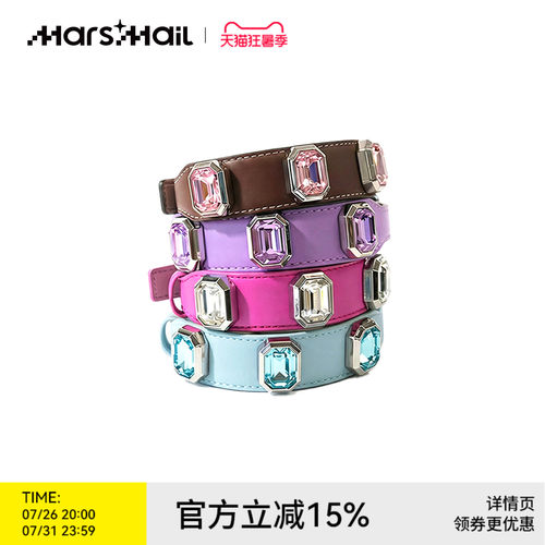 火星来电宠物皮革项圈猫狗通用