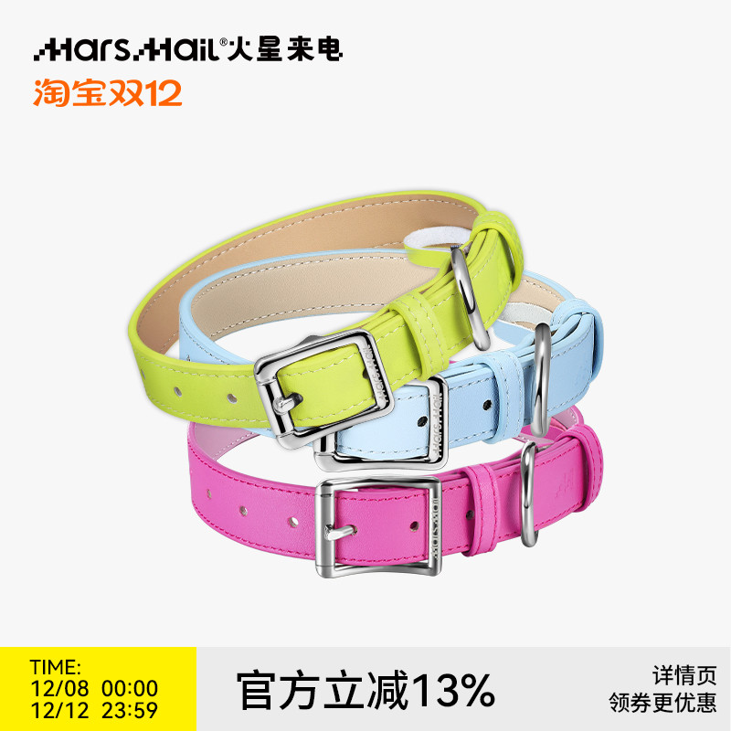 火星来电猫咪狗狗宠物皮革项圈