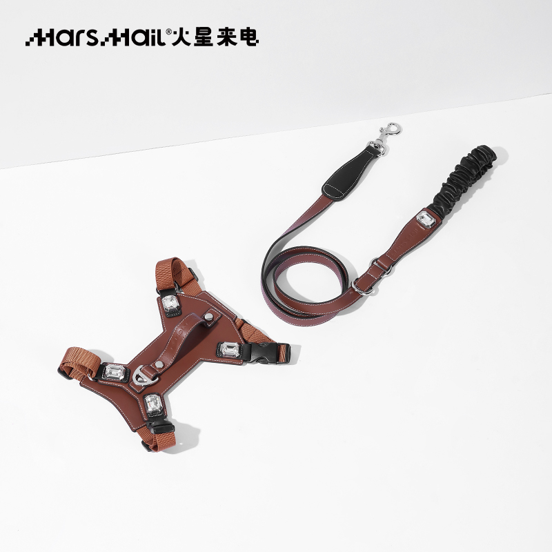 火星来电MarsMail 宠物马鞍式胸背带牵引绳大中小型犬遛狗防爆冲