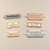 子长方形五金配件配饰辅料 编织包配件手工diy女包字母金属铭牌鞋