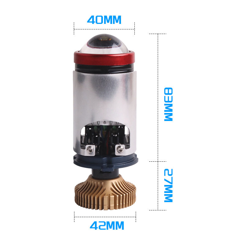 三为车灯SANVI 6000k 40W H4迷你小透镜摩托车小车大灯升级改装图片