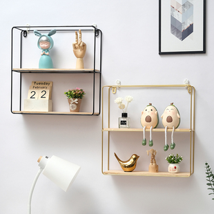 北欧风ins挂架简约墙上壁挂饰客厅卧室房间布置餐厅装 饰品置物E18