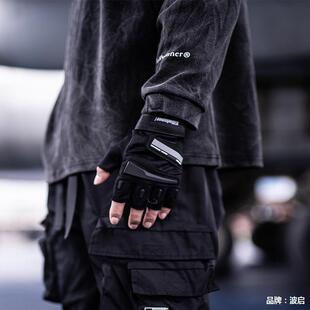 男女户外机能运动健身骑行机车多功能防护保暖手套配件锥套皮直销