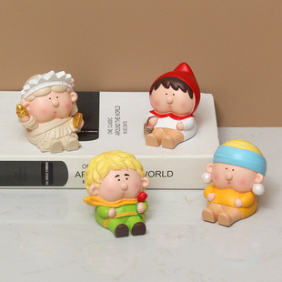 大月半艺术家盲盒大美术馆白雪公主匹诺曹带珍珠耳环少女手办礼物