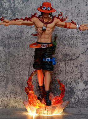 capcom海贼王展臂十字艾斯手办动漫模型机箱玩具摆件男生生日礼物