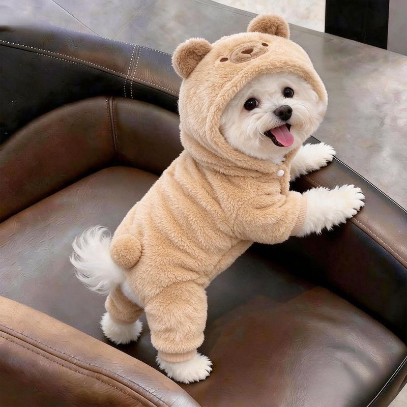 狗狗衣服秋冬装加厚保暖可爱四脚衣泰迪比熊雪纳瑞小型犬宠物服饰