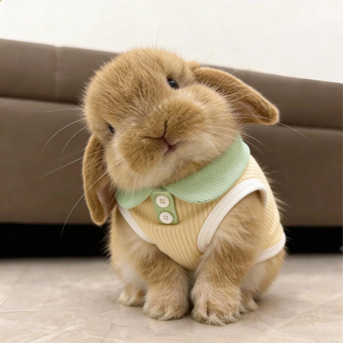小兔子衣服夏季薄款POLO衫侏儒兔垂耳兔专用衣服宠物防掉毛家居服