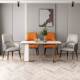 北欧轻奢洽谈椅靠背餐椅咖啡椅子现代酒店接待休闲区椅办公橙色i.