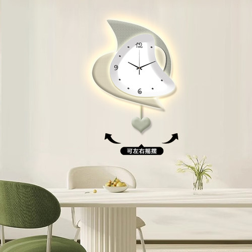 餐厅卧室北欧风摇摆钟表装饰画