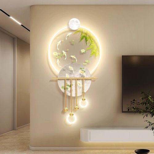 新款奶油风竹子客厅玄关装饰画