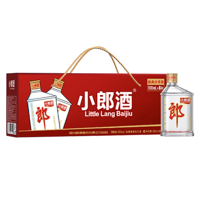 郎酒小郎酒分享装浓酱兼香型白酒100ml 纯粮酿造口粮酒45度六瓶装