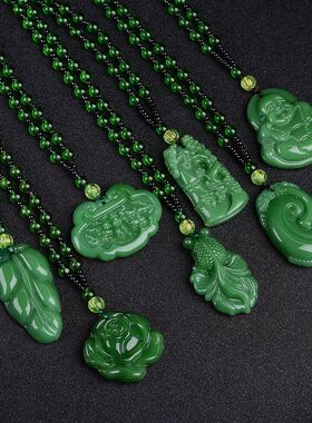 葫芦双貔貅千手观音佛平安扣色男女毛衣链平安扣吊坠项链女