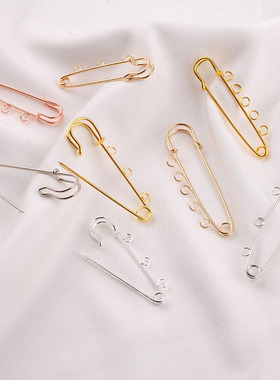 DIY复古胸针材料无孔带孔别针防走光裤装用