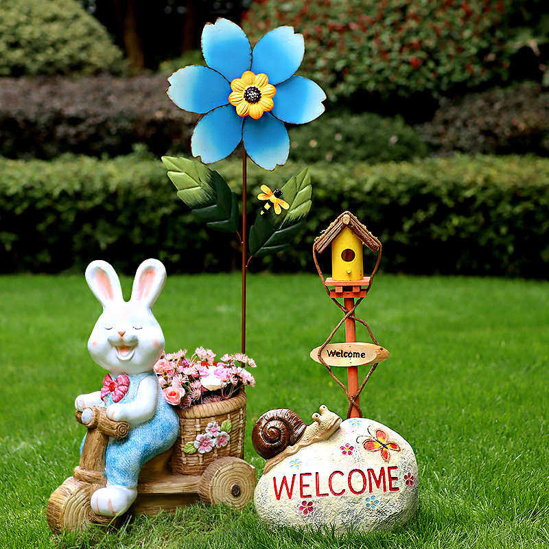 户外花园花插铁艺杂货庭院别墅阳台卡通花朵风车装饰造景布置插件,家居饰品,户外/庭院摆件,淘宝优惠券,粉丝福利购,淘宝优惠卷