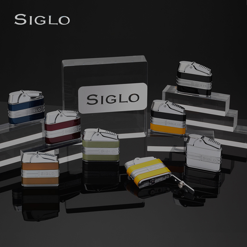 Siglo世纪雪茄打火机带钻孔器 复古造型可充气打火机 雪茄配件