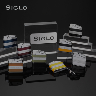 Siglo世纪雪茄打火机带钻孔器 复古造型可充气打火机 雪茄配件