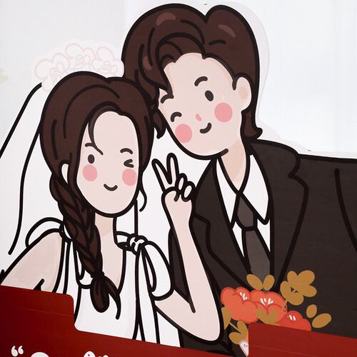 结婚房布置喜字kt板套装婚礼新房卧室客厅立体婚宴迎宾背景摆件