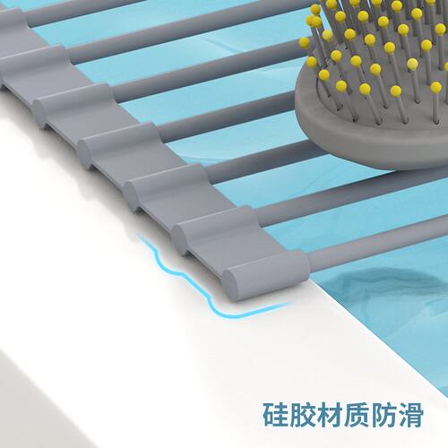 浴缸置物架卫生间可伸缩沥水架置物板浴室浴桶支架洗澡托盘浴室架