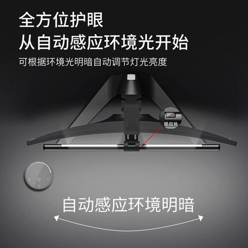 无线遥控屏幕挂灯无极调光RGB跑马灯光感游戏专用显示器护眼模式
