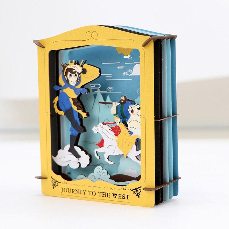 国潮风3D纸雕拼图儿童益智拼插礼品摆件手工diy彩色纸质立体拼图,文具电教/文化用品/商务用品,立体便签/3D纸雕,淘宝优惠券,粉丝福利购,淘宝优惠卷