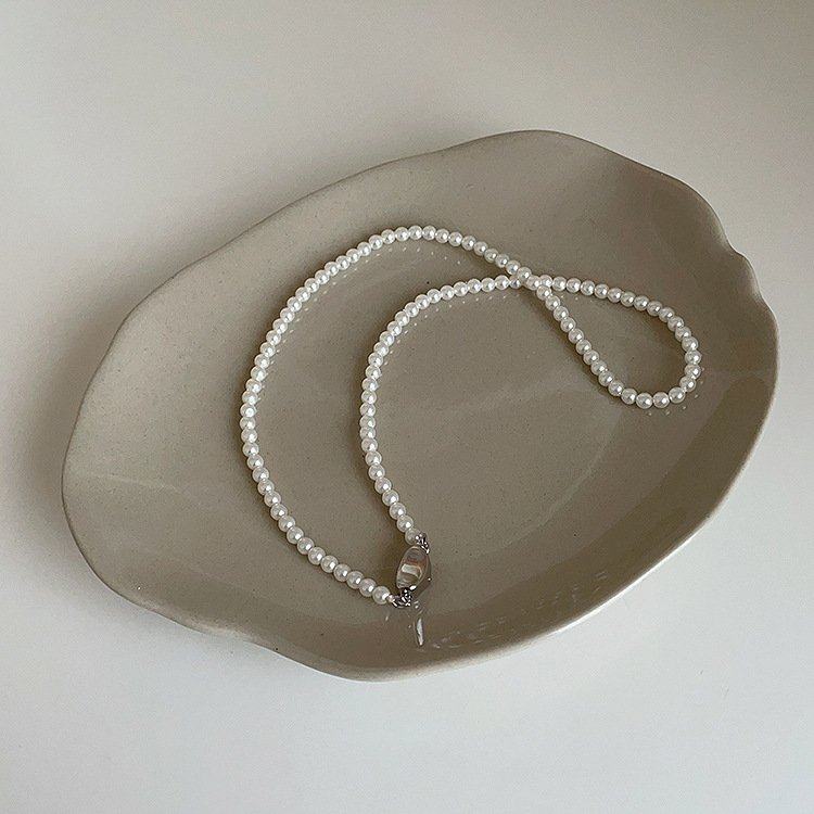 高级感玻璃珍珠项链女法式复古个性简约百搭气质优雅颈链锁骨链,珠宝/钻石/翡翠,颈饰,淘宝优惠券,粉丝福利购,淘宝优惠卷