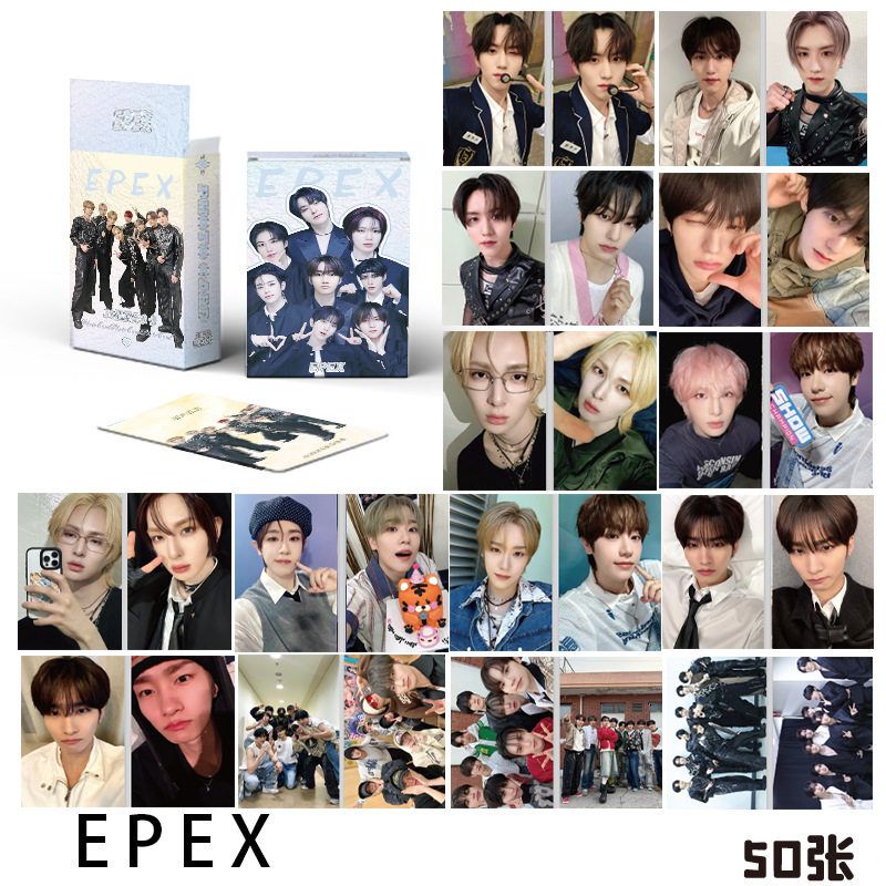 EPEX小卡 盒装50张 57x86mm 韩国男团周边镭射Lomo小卡片明信片