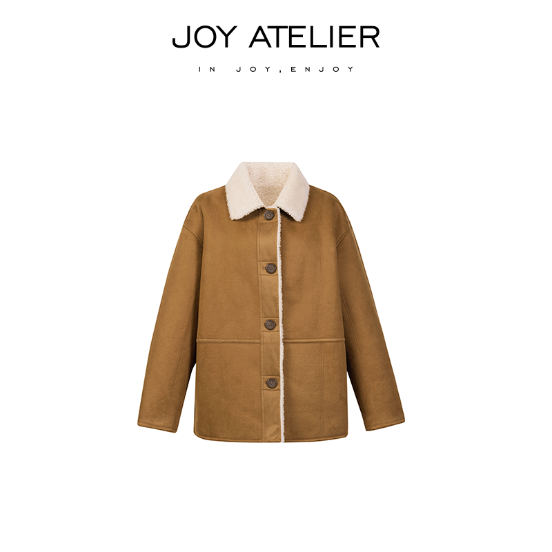 简约撞色羊毛双面穿皮草