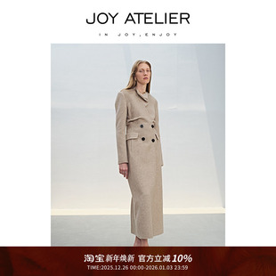 通勤长款 版 毛呢外套女 ATELIER真丝羊毛大衣H型收腰结构型裙装 JOY