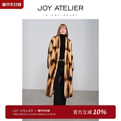 JOYATELIER艾鼬毛皮中长款皮草
