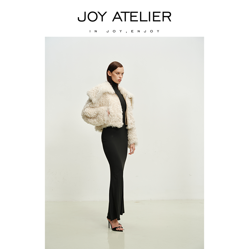 2024新款羊剪绒羊毛卷毛皮草外套