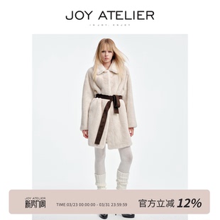 H型水貂皮草外套 中长款 JOY8S02月光宝石 Saga皇冠级娃娃领经典