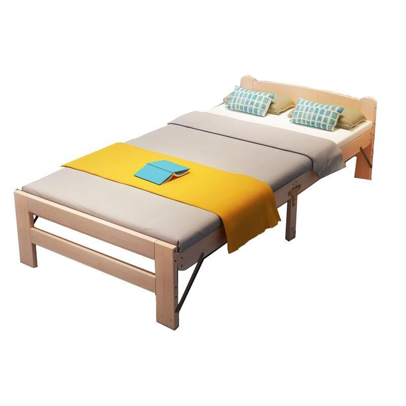 一米1宽的单人床60-120厘米可折叠学生家用易小床实木板松木床z