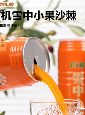 吕梁野山坡有机雪中小果沙棘汁生榨工艺源头锁鲜VC满满3*960ml/箱