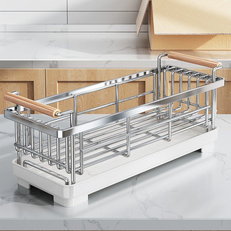 不锈钢厨房碗碟架台面单层极窄沥水架带排水家用置物架碗盘收纳架,厨房/烹饪用具,抹布架/厨房清洁收纳架,淘宝优惠券,粉丝福利购,淘宝优惠卷
