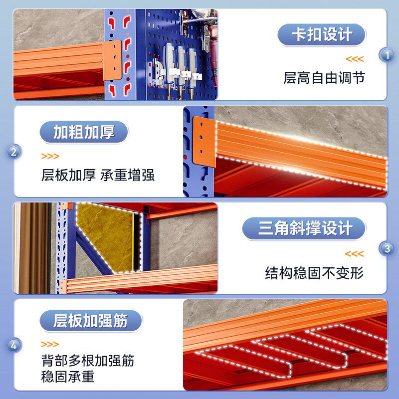 仓储货架仓库多层重型货物架超市车库快递架子家用置物收纳储物架