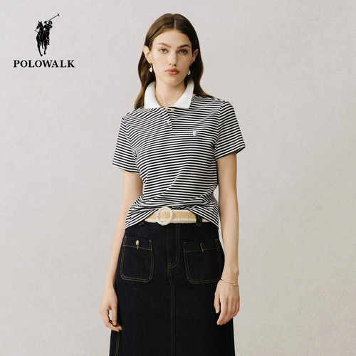 夏季女式POLO衫刺绣通勤时尚上衣
