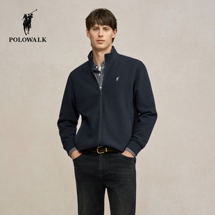 简约百搭休闲立领加绒男装 新品 保暖外套 卫衣2025冬季 POLOWALK男式