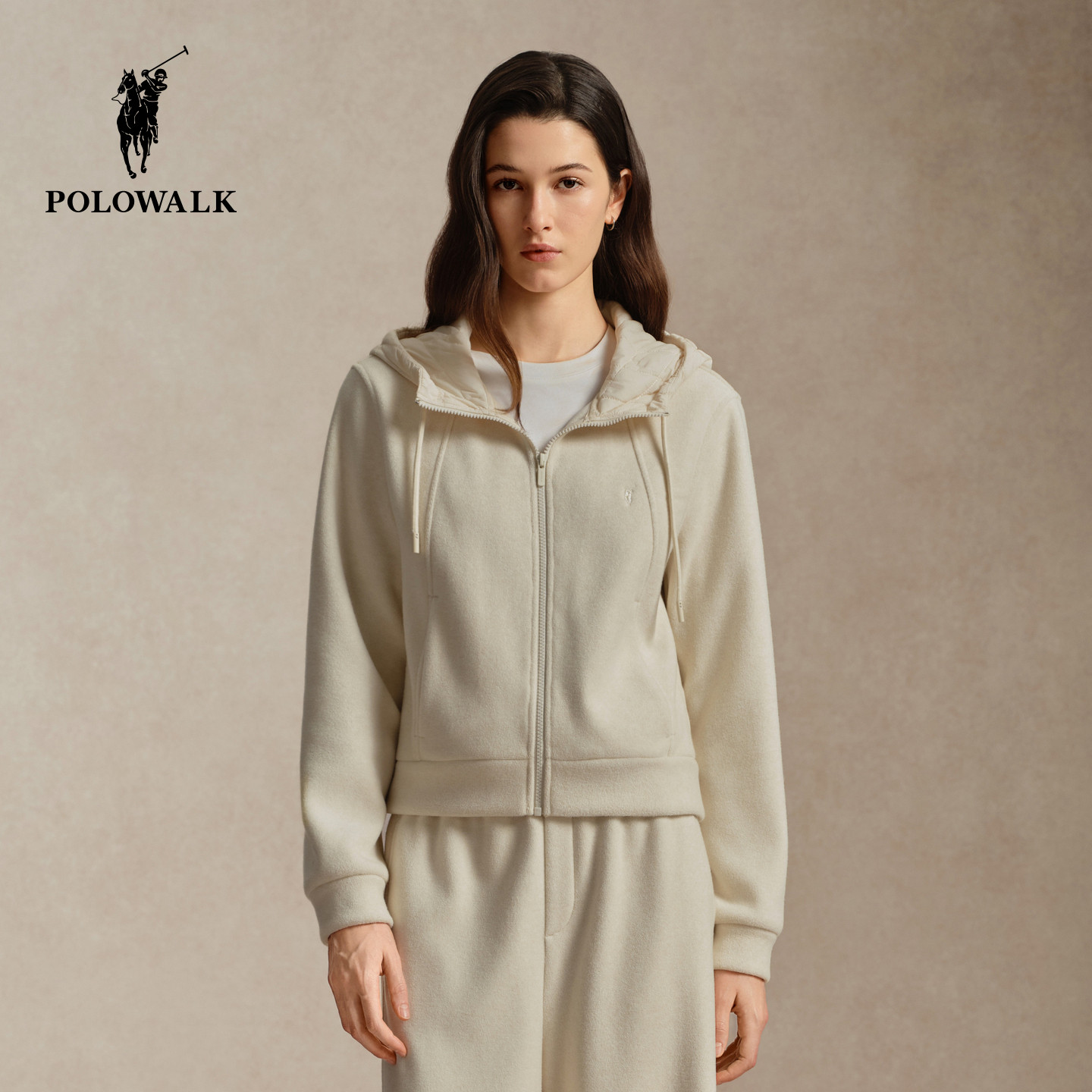 【套装】POLOWALK女式外套2026冬季新品纯色百搭时尚休闲三件套装