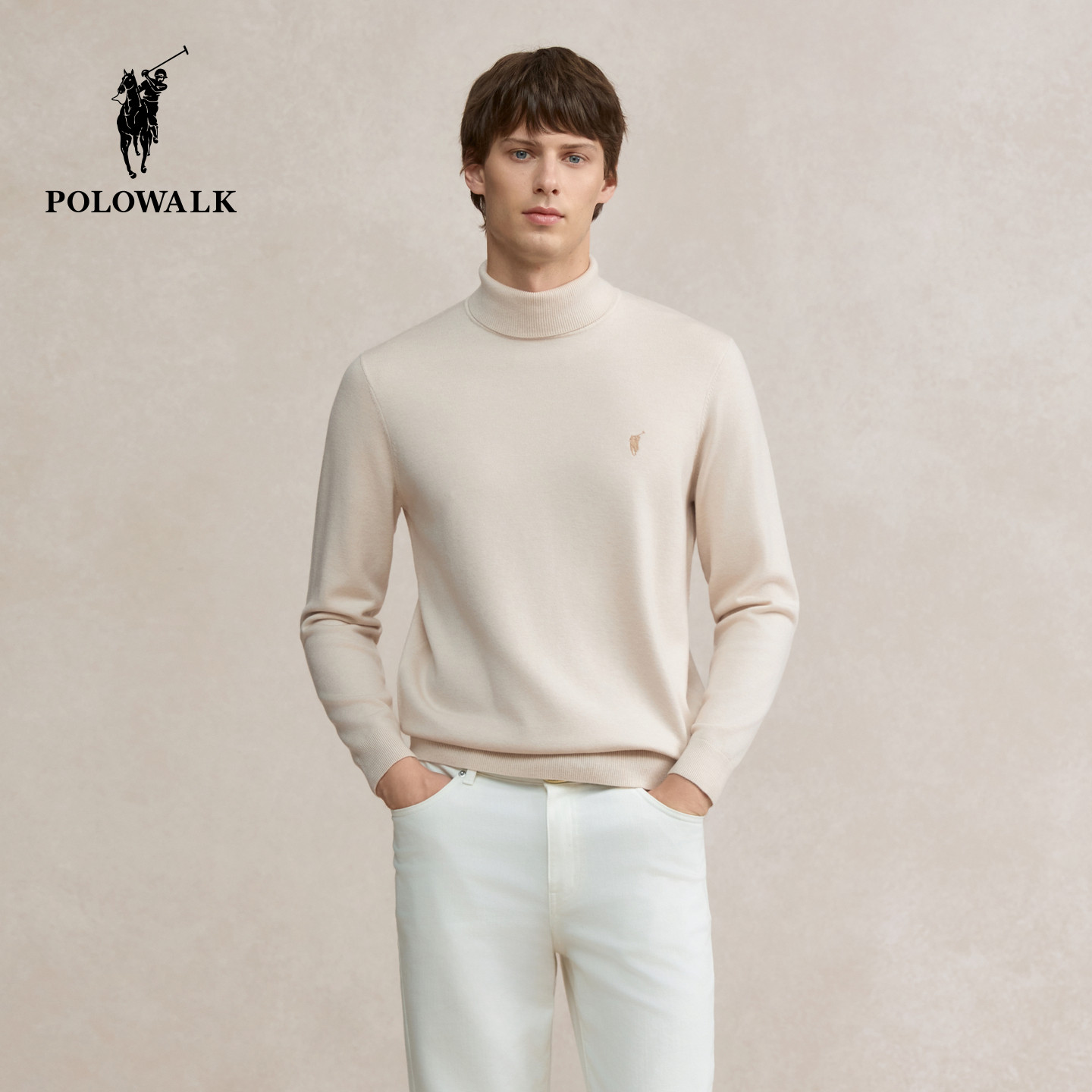 POLOWALK男式净色针织衫