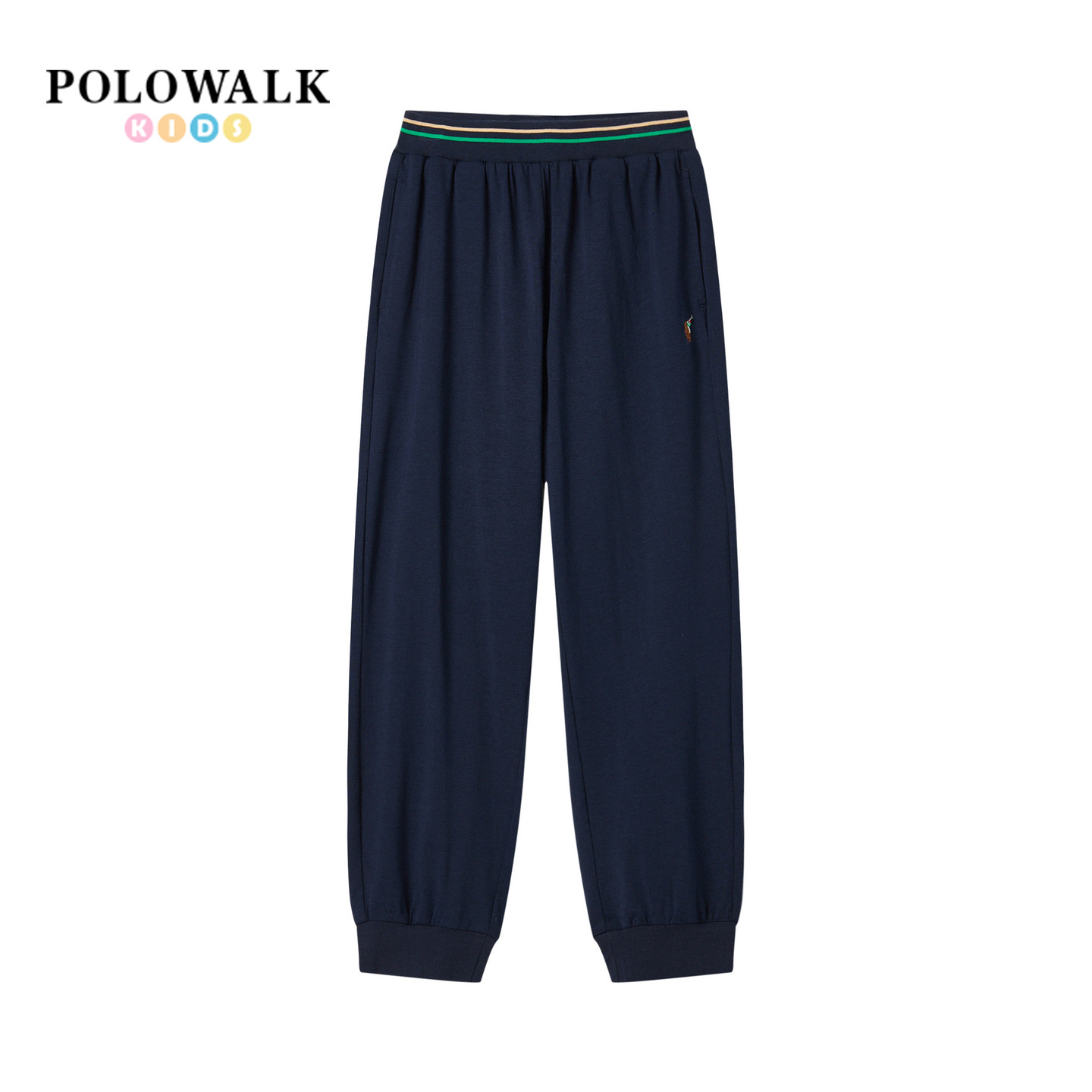 POLOWALK童装男童卫裤2026夏季新品百搭休闲松紧腰束脚休闲裤