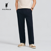 直筒卫裤 POLOWALK男式 新品 松紧腰扁抽绳休闲长裤 休闲裤 2026春夏裤