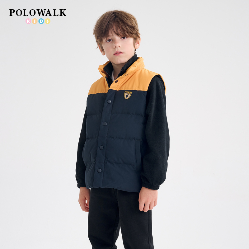 POLOWALK秋季羽绒马甲男童外穿