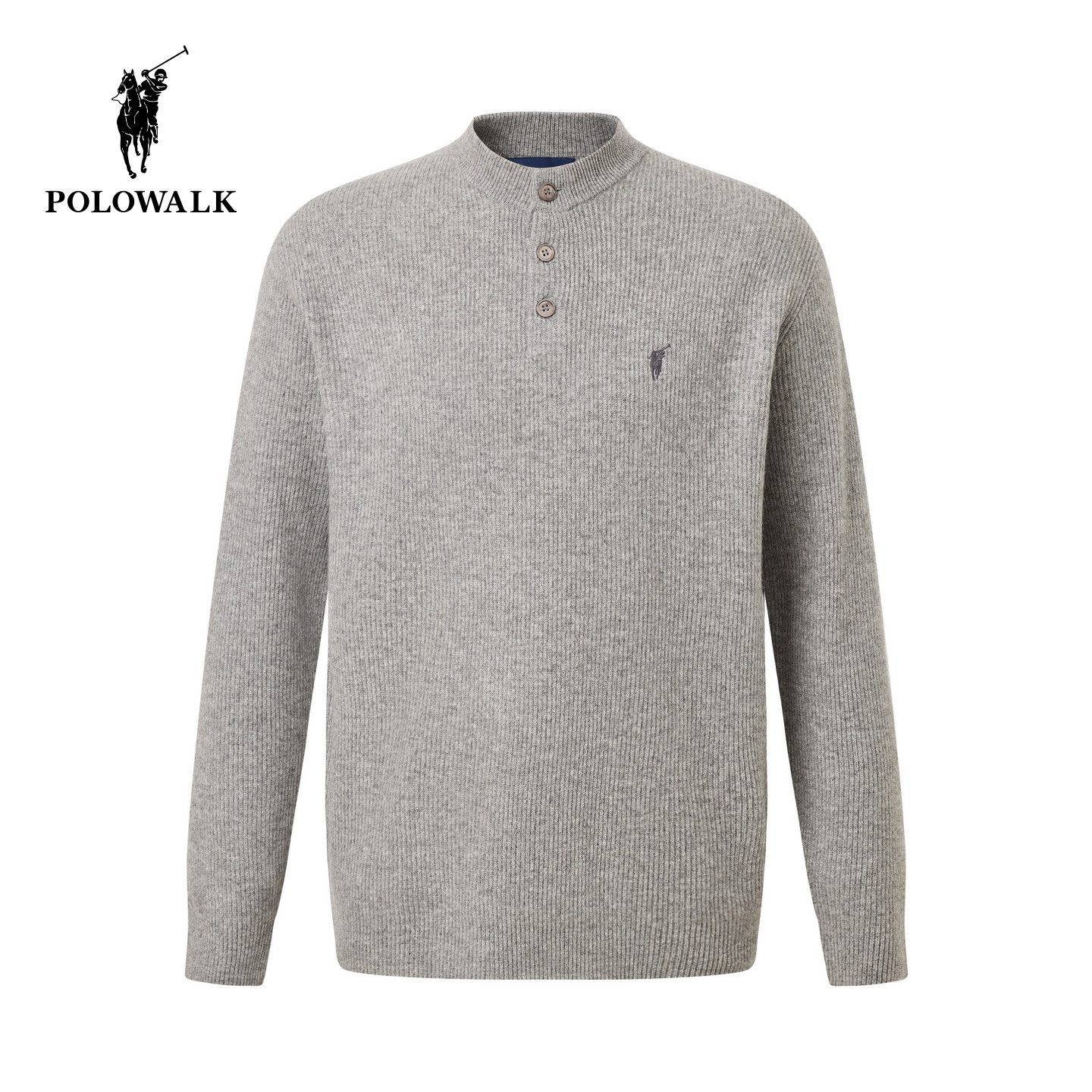 【含牦牛绒】POLOWALK男式羊毛衫2025冬季新品简约休闲圆