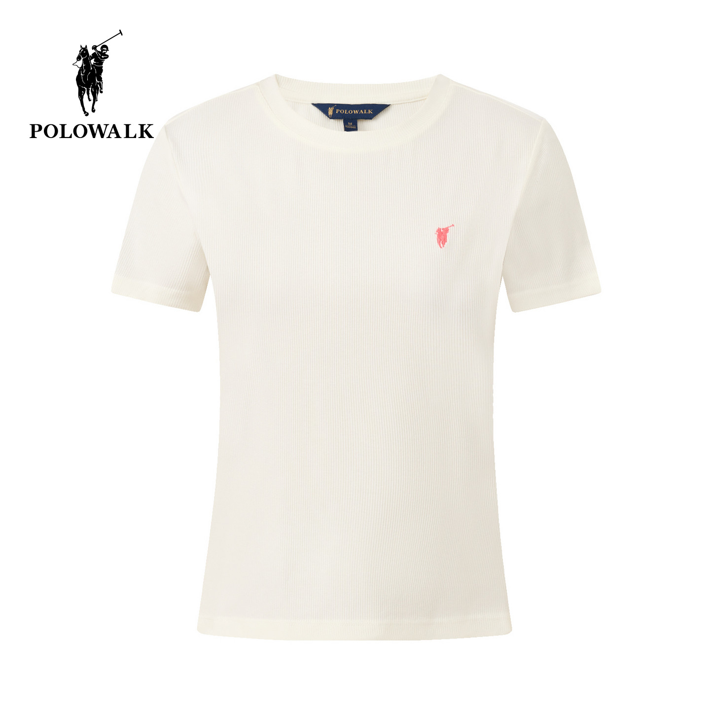 POLOWALK女式短袖圆V领T恤图片