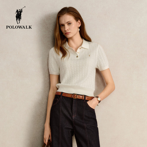 POLOWALK女式短袖针织衫