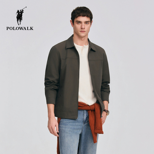 翻领经典 POLOWALK男式 男装 新品 夹克商务休闲拉链外套 夹克2026春季