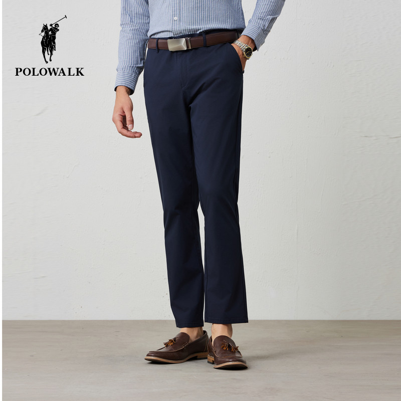 POLOWALK休闲裤男夏季新款西装裤宽松透气薄款通勤直筒长裤子