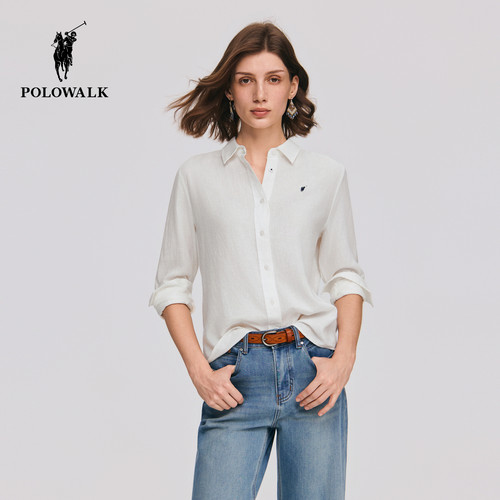 POLOWALK翻领长袖衬衫