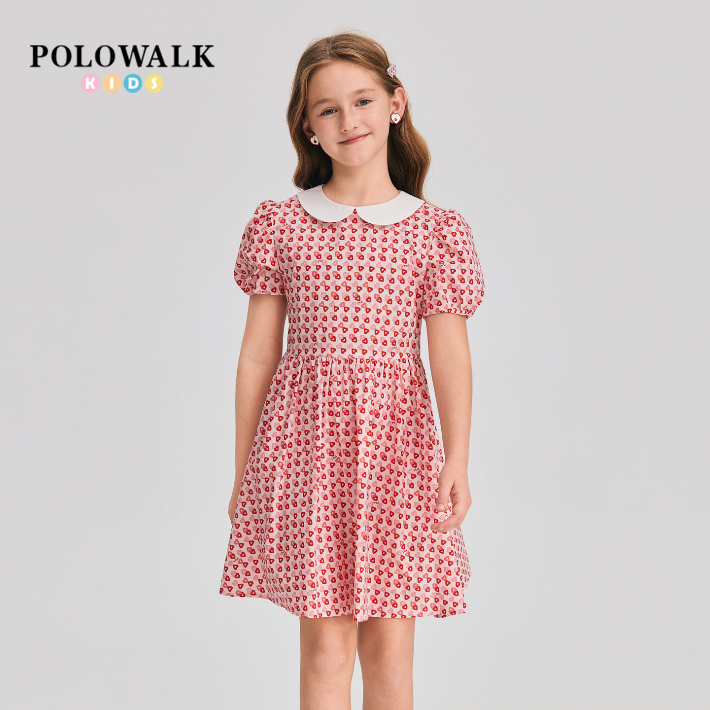 POLOWALK女童短袖连衣裙