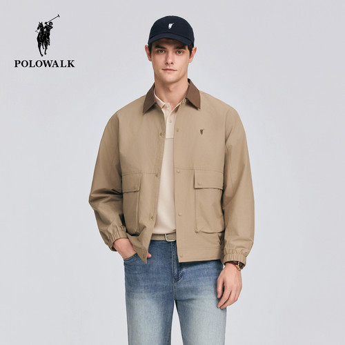 POLOWALK复古翻领休闲外套